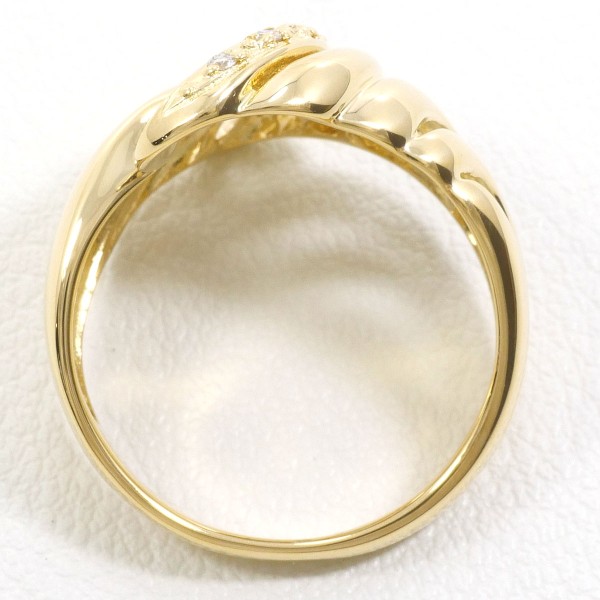 K18 18金 YG リング 指輪 10.5号 ダイヤ 0.04 ジュエリー 中古 K18 18金 YG リング 指輪 10.5号 ダイヤ 0.04 ジュエリー 中古