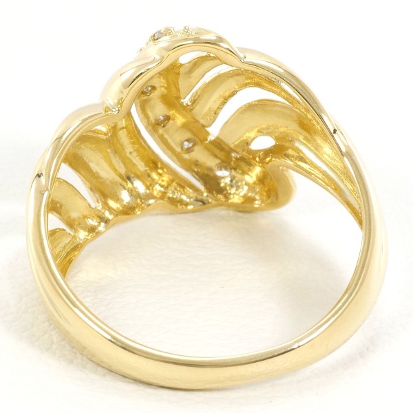 K18 18金 YG リング 指輪 10.5号 ダイヤ 0.04 ジュエリー 中古 K18 18金 YG リング 指輪 10.5号 ダイヤ 0.04 ジュエリー 中古