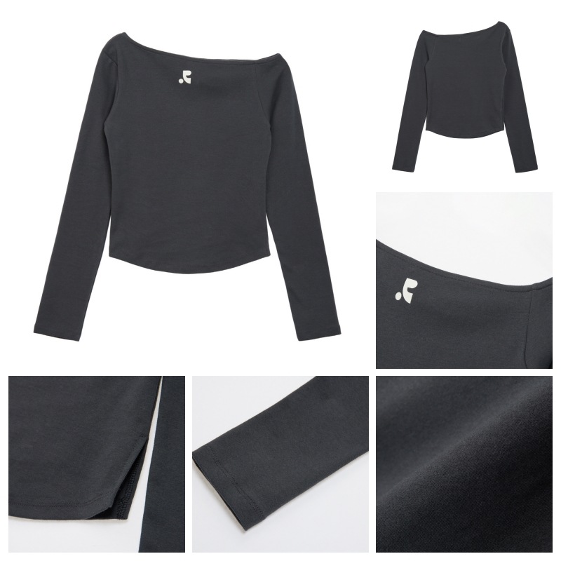 【REST&RECREATION】 ONE SHOULDER LONG SLEEVE TOP : 4COLORS