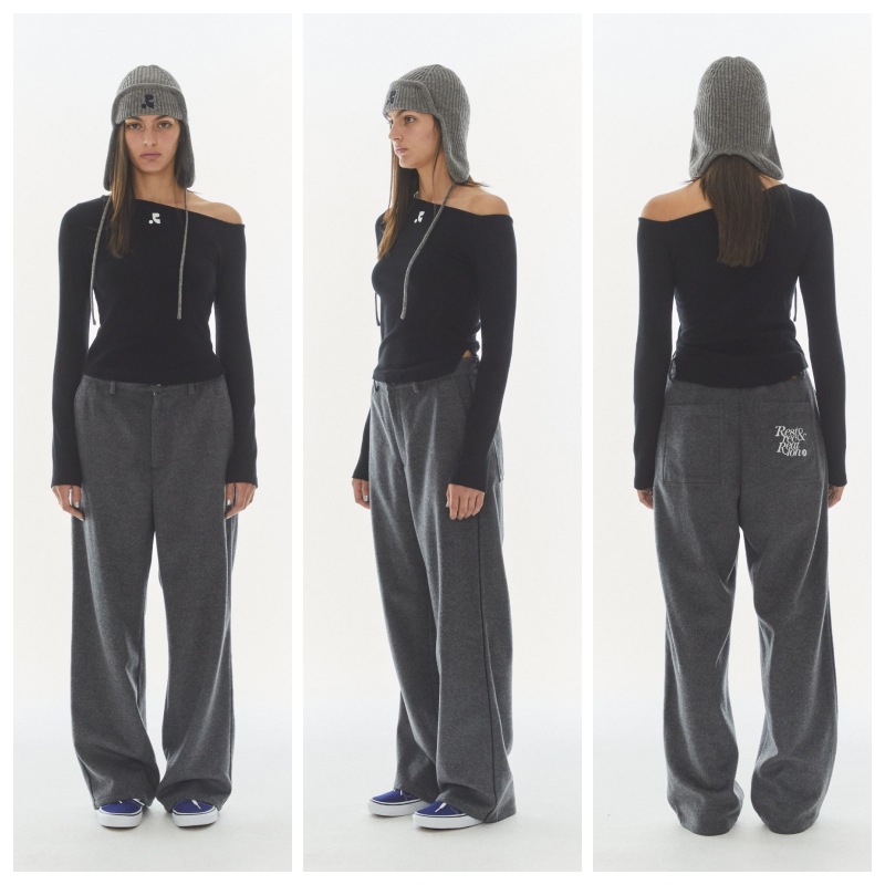 【REST&RECREATION】 ONE SHOULDER LONG SLEEVE TOP : 4COLORS