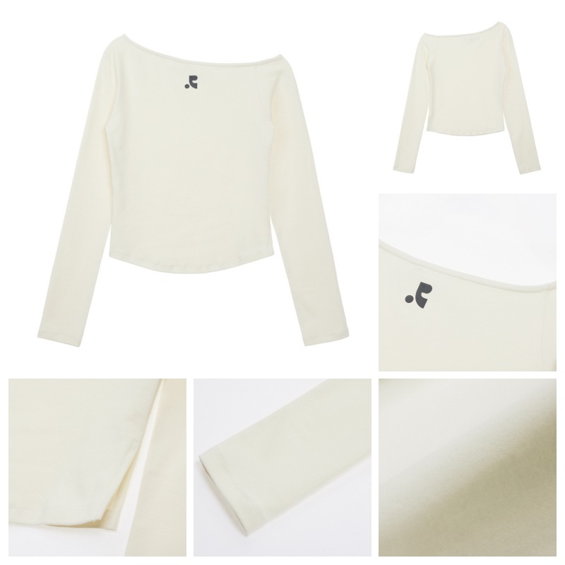 【REST&RECREATION】 ONE SHOULDER LONG SLEEVE TOP : 4COLORS