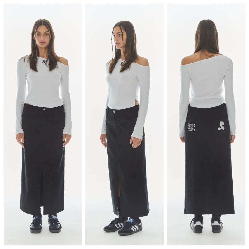 【REST&RECREATION】 ONE SHOULDER LONG SLEEVE TOP : 4COLORS