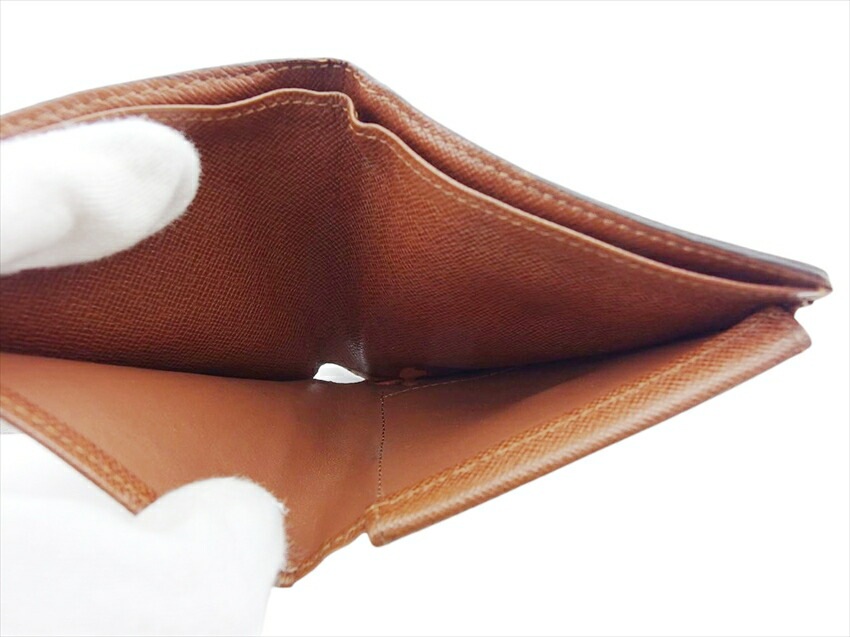 二つ折り 財布 二つ折り 財布 モノグラム メンズ モノグラム ブラウン 中古