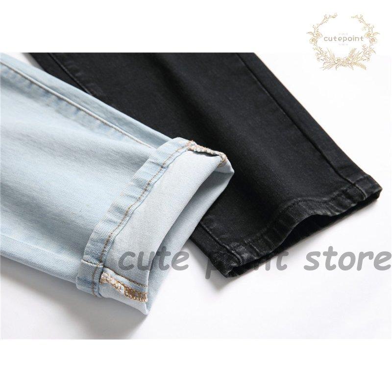 【短納期】イベント スキニーデニム メンズ ボトムス ジーンズ ジーパン アンクルパンツ おしゃれ ダメージ 春夏 美脚 ロング丈 新作