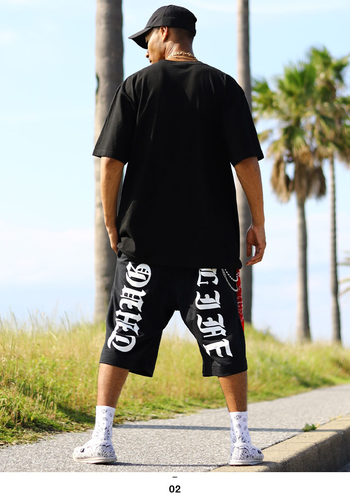 ACE FLAG 上下セット 半袖 ブランド Tシャツ ハーフパンツ メンズ 春夏用 全2色 大きいサイズ エースフラッグ セットアップ ゆったり エルエー THUG