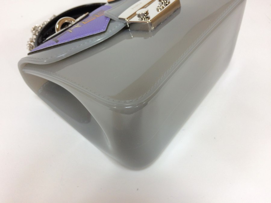 ハンドバッグ キャンディ PVC チェーンショルダー ストラップ保存袋あり 【中古品】