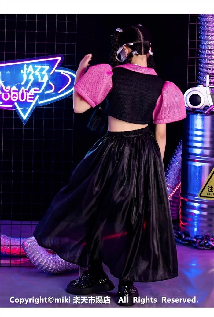 新作！キッズダンス衣装 セットアップ チアダンス衣装 ヒップホップ チアリーダー 衣装 ジャズダンス 衣装 HIPHOP 女の子 セットアップ ダンス衣装 HIPHOP 応援団 体操服 ステージ