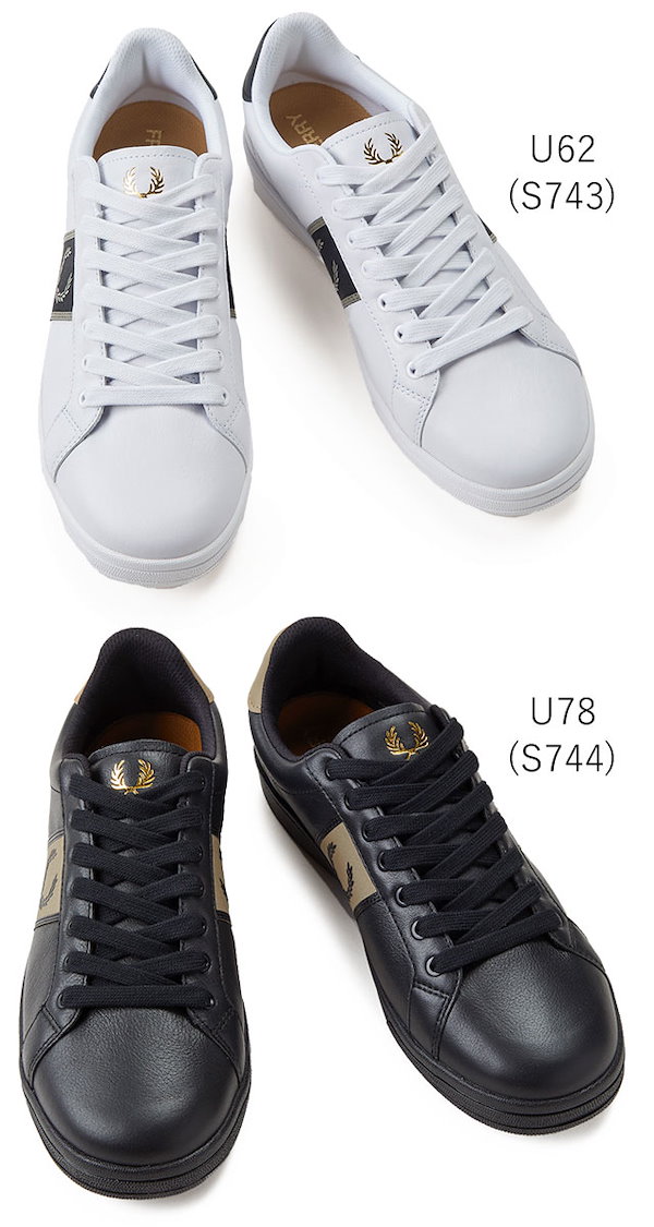 お値下げ中！フレッドペリー【新品未使用品】 ブラック/ベージュ スニーカー FRED PERRY フレッドペリー ベースラインレザー スニーカー