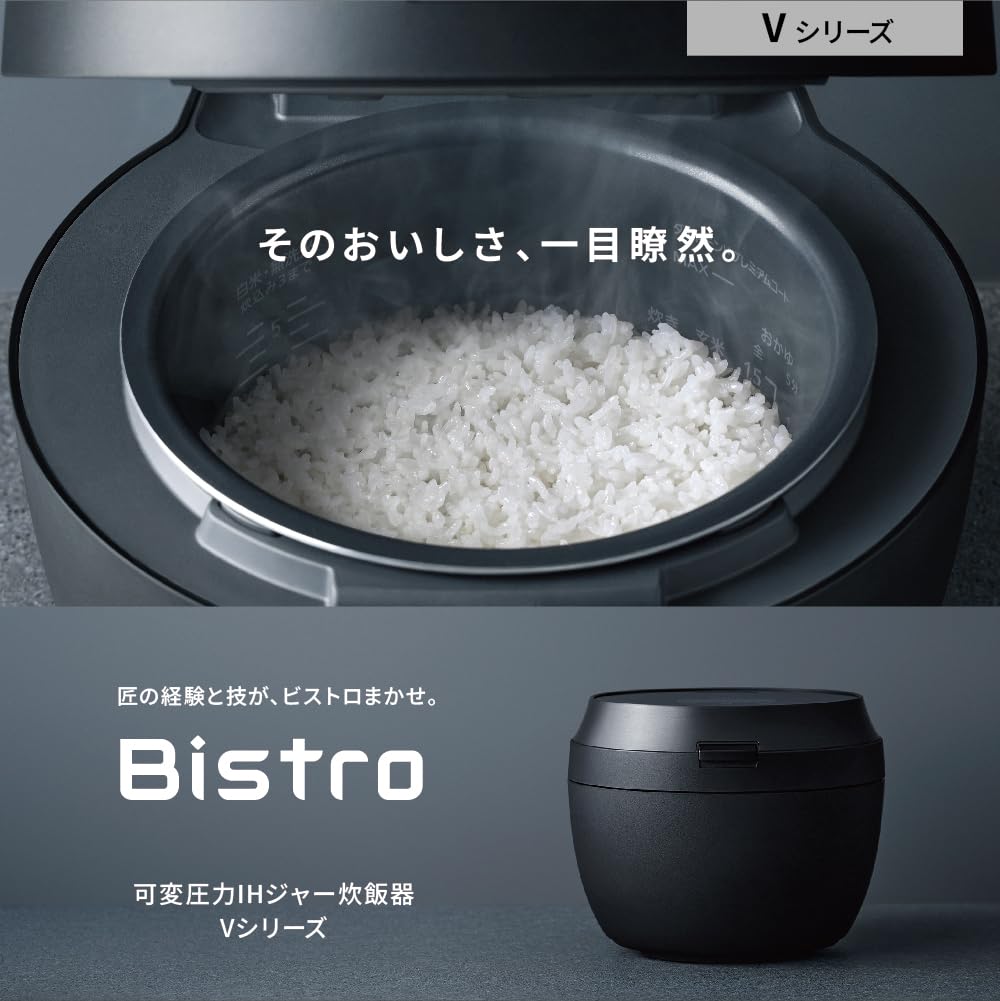 パナソニック 炊飯器 5.5合 最高峰モデル ビストロ 匠技AI 加圧熱風ポンプ搭載 お手入れ部品2点 ライトグレージュ SR-V10BA-H