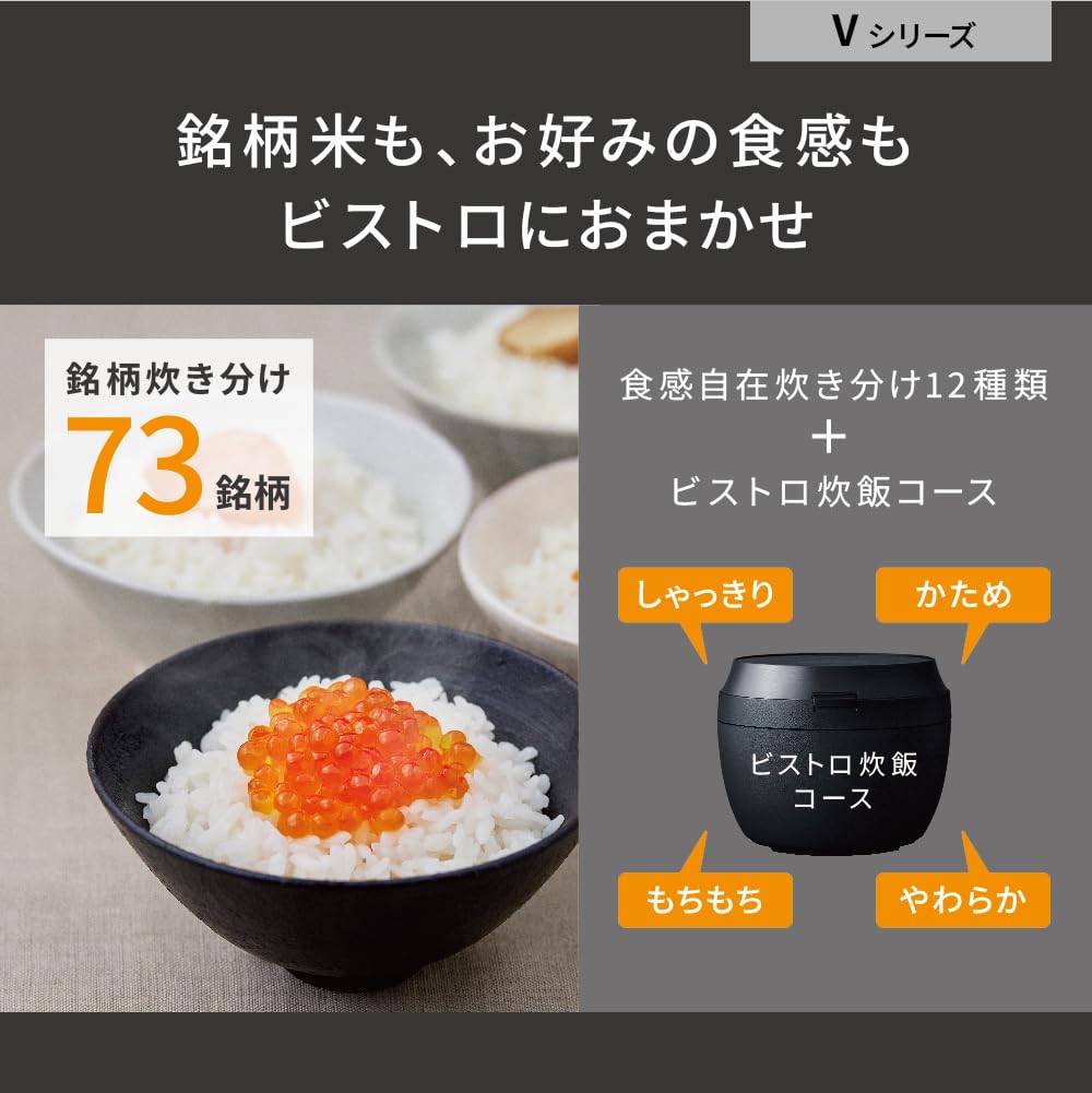 パナソニック 炊飯器 5.5合 最高峰モデル ビストロ 匠技AI 加圧熱風ポンプ搭載 お手入れ部品2点 ライトグレージュ SR-V10BA-H