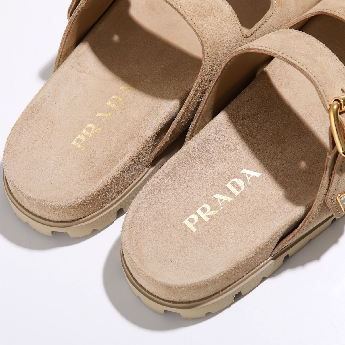 お値打ち価格／プラダ／PRADA／1xx692／トライアングルサンダル PRADA プラダ スライドサンダル 1XX692 054 レディース