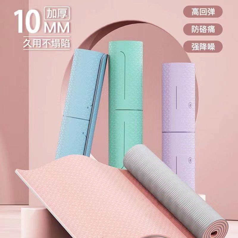 ヨガマット ヨガマット 衝撃吸収 遮音性 折りたたみ ヨガマット ヨガマット 厚くする 滑り止め tpe 厚手