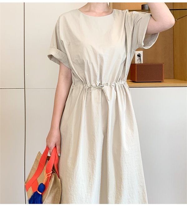 Qoo10] ウエスト絞りワンピース ワンピース フレ