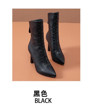 レースアップハイヒールブーツ マーティンブーツ ブーツ ハイヒール ミドル丈 レザーブーツ. PUレ レースアップハイヒールブーツ マーティンブーツ ブーツ ハイヒール ミドル丈 レザーブーツ. PUレ
