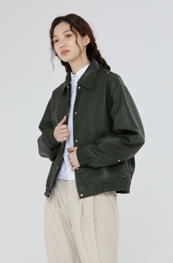 ROMANTIC CROWN】VEGAN LEATHER BIKER JACKET ライダースジャケット