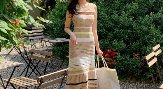 ノースリーブニットワンピース トップス カジュアル ブラック 黒 ホワイト 白 カーキ ミドル丈 袖なし ノースリーブ ラウンドネック スリム 細身 タイト 透かし編み 大人女子 大人 上品 ノースリーブニットワンピース トップス カジュアル ブラック 黒 ホワイト 白 カーキ ミドル丈 袖なし ノースリーブ ラウンドネック スリム 細身 タイト 透かし編み 大人女子 大人 上品