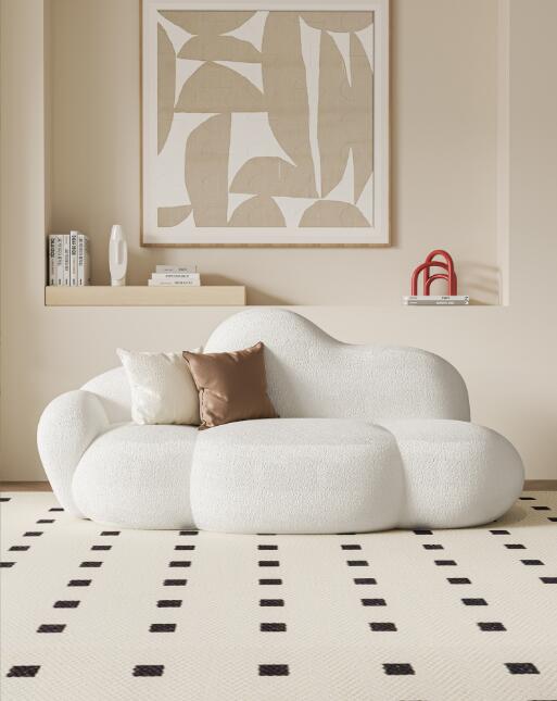 小さなソファダブル1.5メートルラムソファー 曇り形ソファー北欧風寝室小さな家庭 ソファー 2人掛け 小さなソファダブル1.5メートルラムソファー 曇り形ソファー北欧風寝室小さな家庭 ソファー 2人掛け