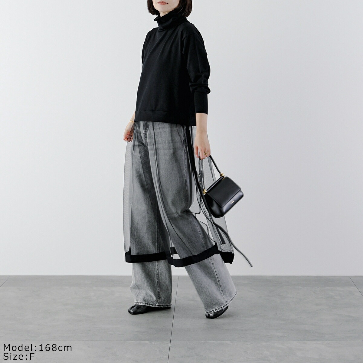 TORRAZZO DONNA トラッゾドンナ ワンピース 6257-426 レディース ニット チュール ハイネック カラー2色 TORRAZZO DONNA トラッゾドンナ ワンピース 6257-426 レディース ニット チュール ハイネック カラー2色