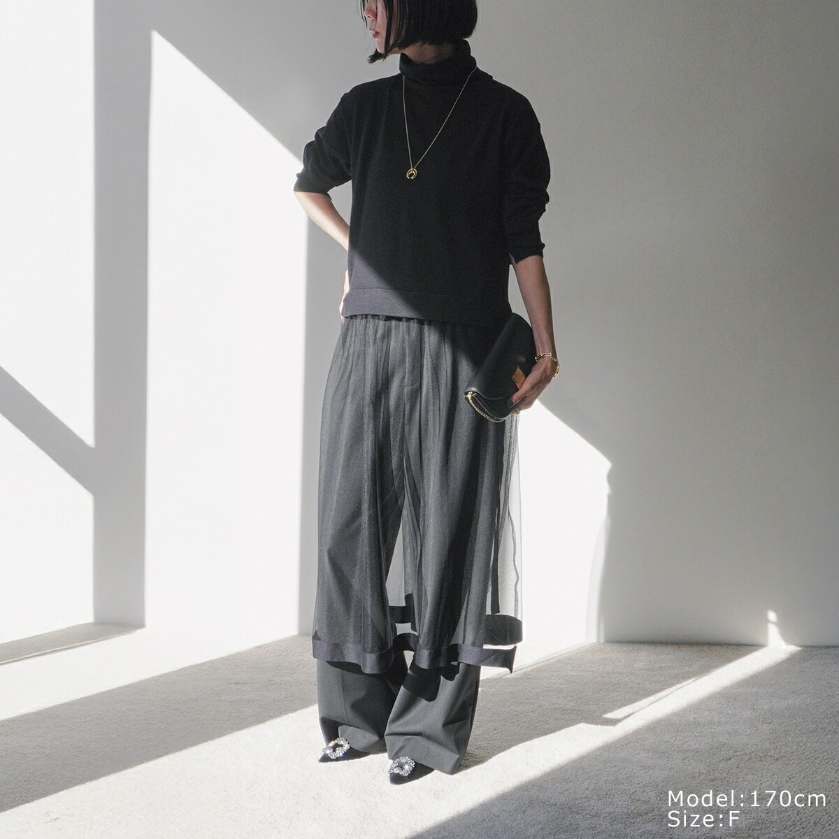 TORRAZZO DONNA トラッゾドンナ ワンピース 6257-426 レディース ニット チュール ハイネック カラー2色 TORRAZZO DONNA トラッゾドンナ ワンピース 6257-426 レディース ニット チュール ハイネック カラー2色