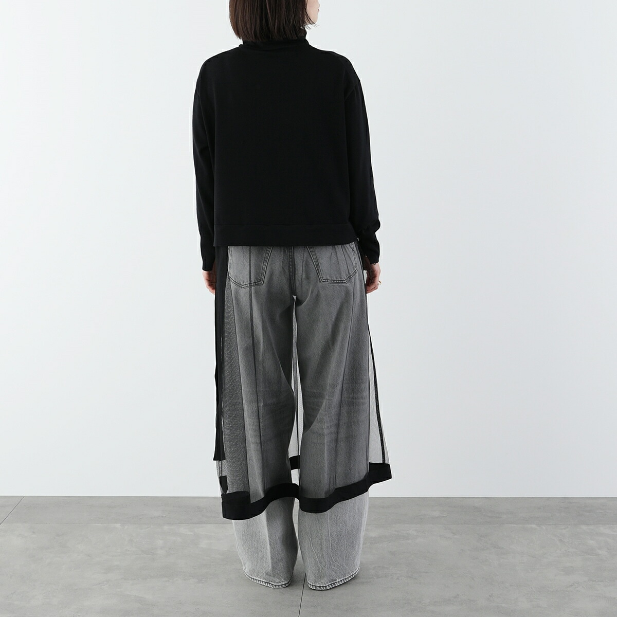 TORRAZZO DONNA トラッゾドンナ ワンピース 6257-426 レディース ニット チュール ハイネック カラー2色 TORRAZZO DONNA トラッゾドンナ ワンピース 6257-426 レディース ニット チュール ハイネック カラー2色