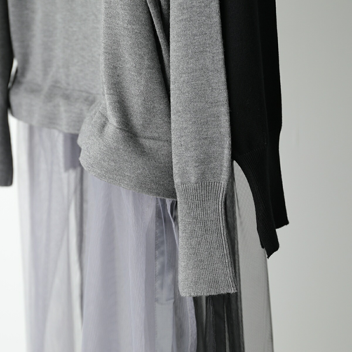 TORRAZZO DONNA トラッゾドンナ ワンピース 6257-426 レディース ニット チュール ハイネック カラー2色 TORRAZZO DONNA トラッゾドンナ ワンピース 6257-426 レディース ニット チュール ハイネック カラー2色