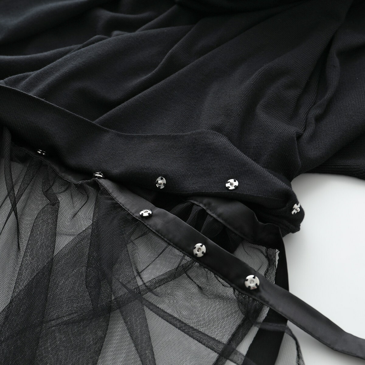 TORRAZZO DONNA トラッゾドンナ ワンピース 6257-426 レディース ニット チュール ハイネック カラー2色 TORRAZZO DONNA トラッゾドンナ ワンピース 6257-426 レディース ニット チュール ハイネック カラー2色