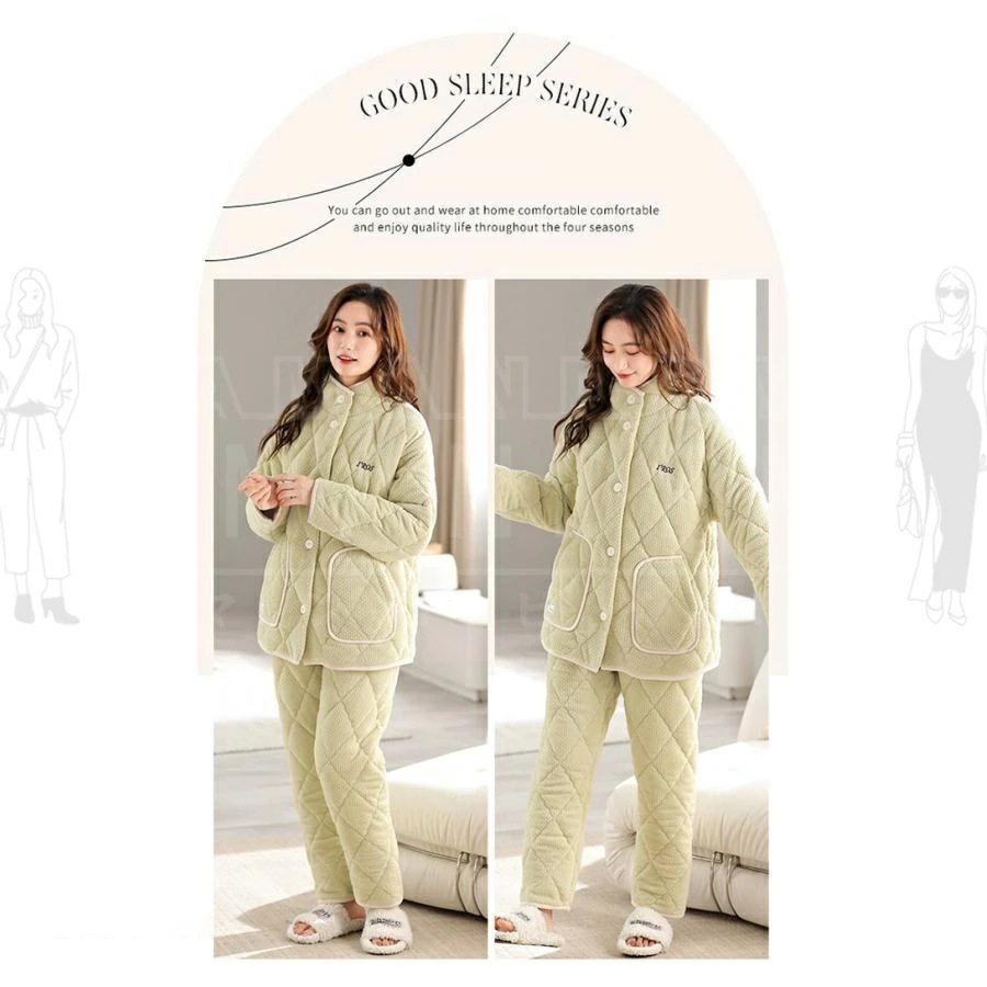 パジャマ ルームウェア レディース 秋冬 中綿コート 暖かい キルティング キルティングコート 裏ボア 軽い 厚手 中綿 上下セット 長袖 長ズボン 部屋着 前開き 秋 冬 ふわふわ 防寒 リラック