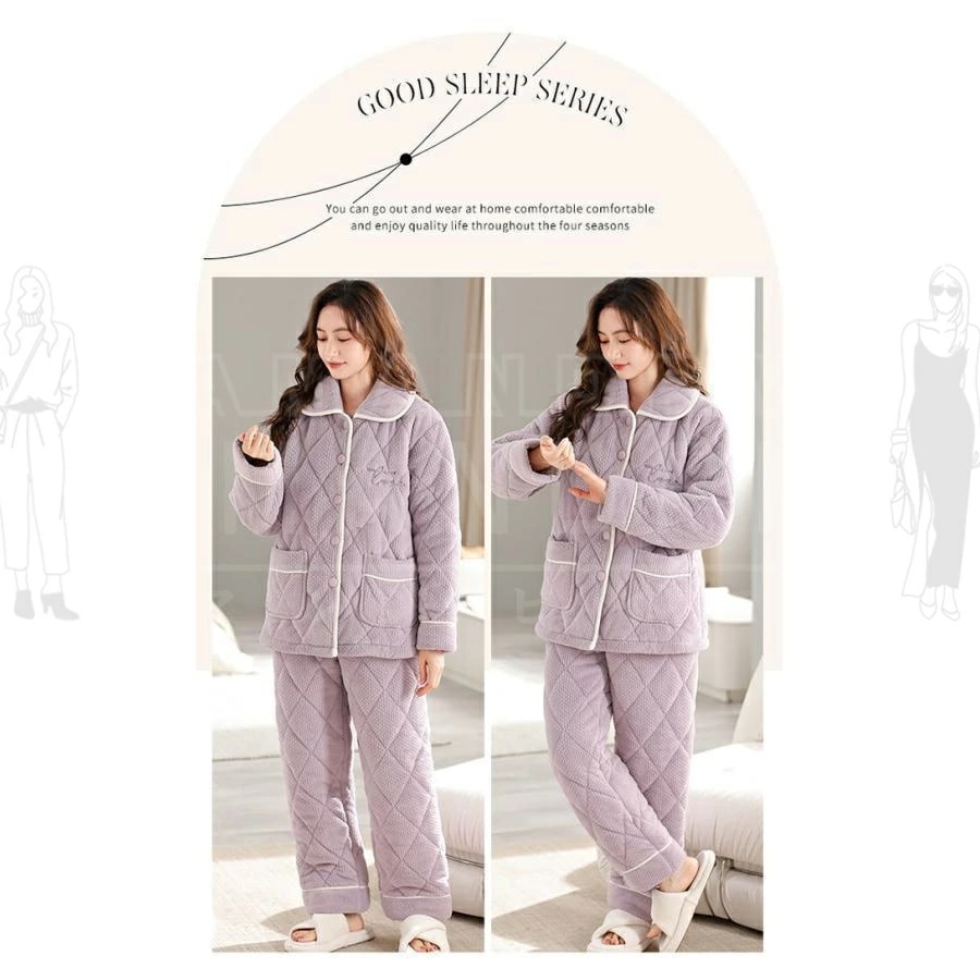 パジャマ ルームウェア レディース 秋冬 中綿コート 暖かい キルティング キルティングコート 裏ボア 軽い 厚手 中綿 上下セット 長袖 長ズボン 部屋着 前開き 秋 冬 ふわふわ 防寒 リラック