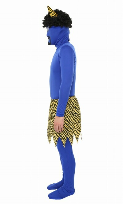 リアル鬼 コスチュームセット 青 [青鬼 鬼コスプレ 鬼グッズ 鬼のカツラ 節分 豆まき オニ 仮装 変装 ]【A-1208_901518(856276)】