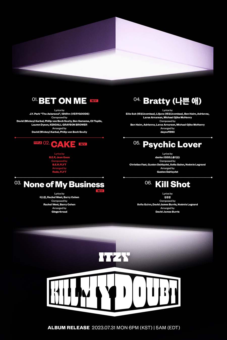 (4種セット) ITZY -7th mini album [KILL MY DOUBT] (STANDARD Ver.)