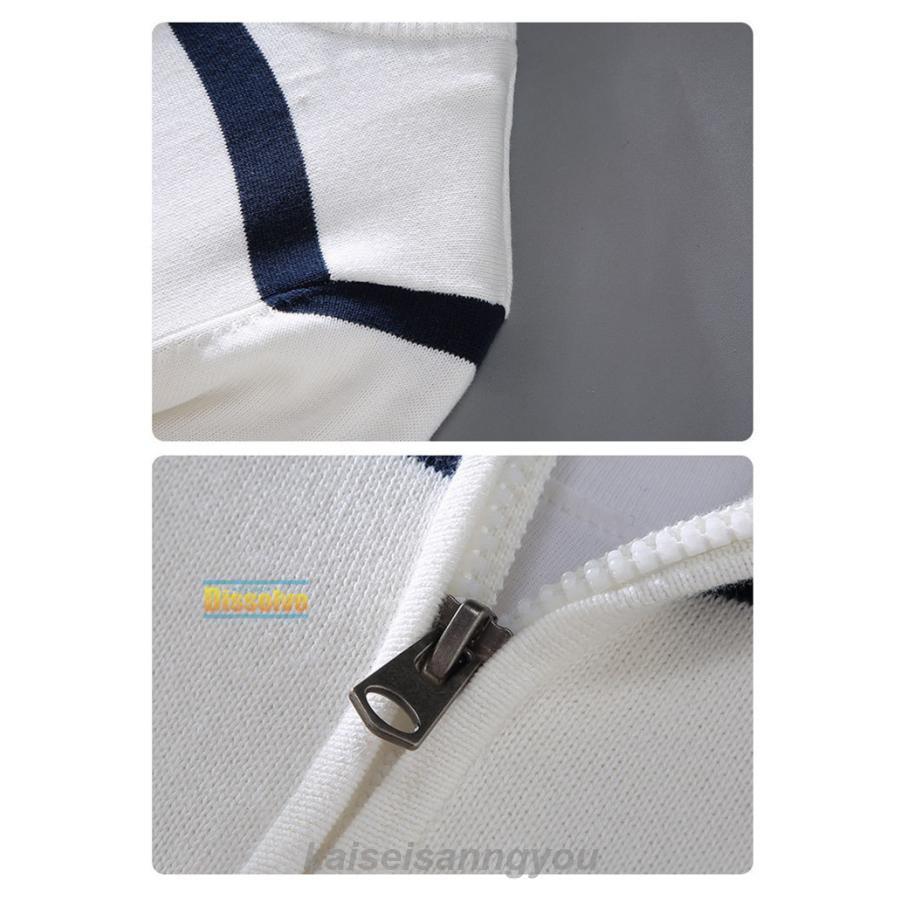 安い商品 今日だけ ニットセーター メンズ 長袖 ニット モックネック セーター ボーダー柄 ハーフジップ 綿 ニットソー 薄手 インナー トップス ハイネック 細身 春 秋 冬 通勤 通 3枚購入で