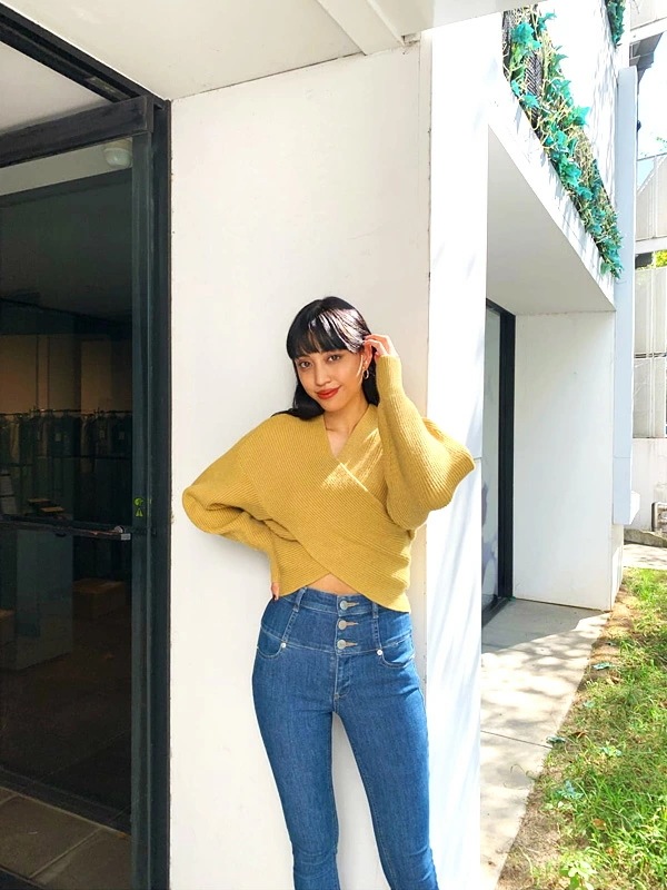 デニム 細い ハイウエスト パンツ スキニー スキニーパンツ スリム 042142470101