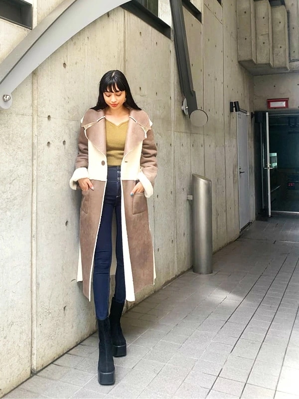 デニム 細い ハイウエスト パンツ スキニー スキニーパンツ スリム 042142470101
