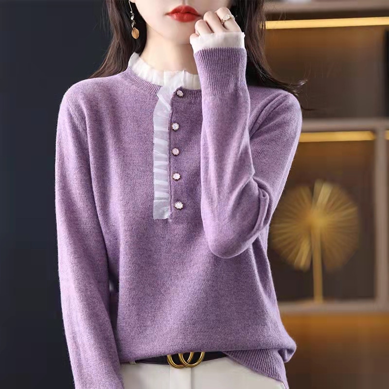 カラーセーター レッド ホワイト パープル トップス ニットソー セーター ロング スリム 細身 カラーセーター レッド ホワイト パープル トップス ニットソー セーター ロング スリム 細身