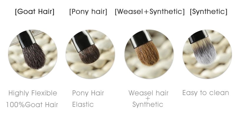 Ovw-メイクブラシセット,プロのツール,ヤギの毛,パウダー,チーク,アイシャドウ,ファンデーション,化粧品