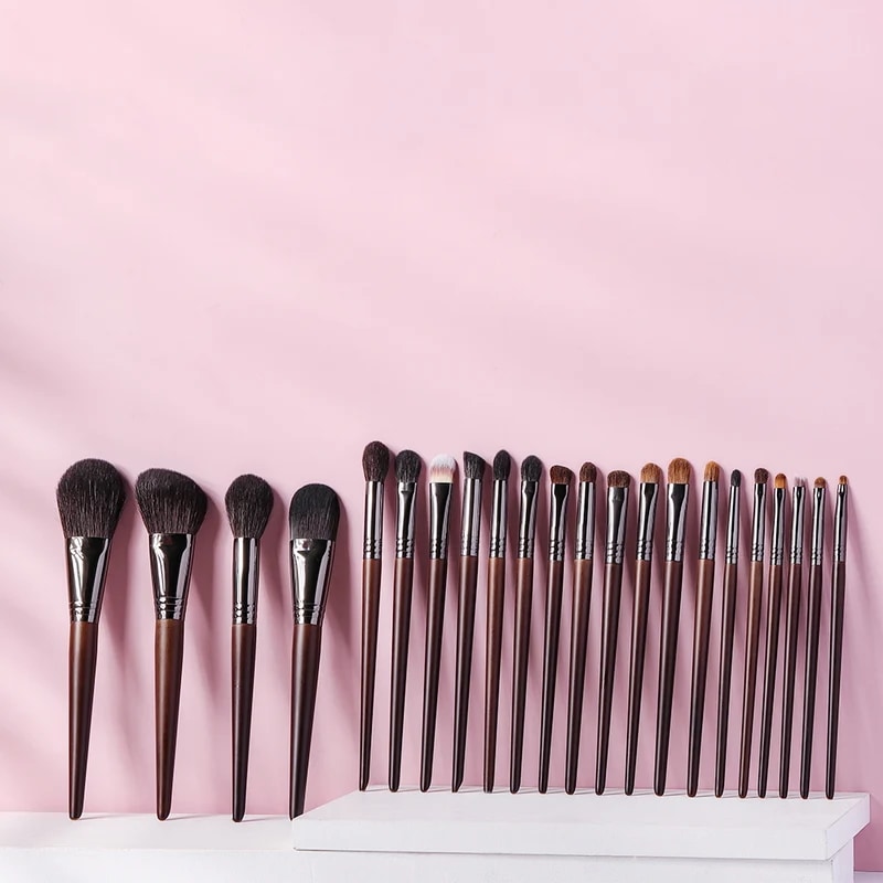 Ovw-メイクブラシセット,プロのツール,ヤギの毛,パウダー,チーク,アイシャドウ,ファンデーション,化粧品