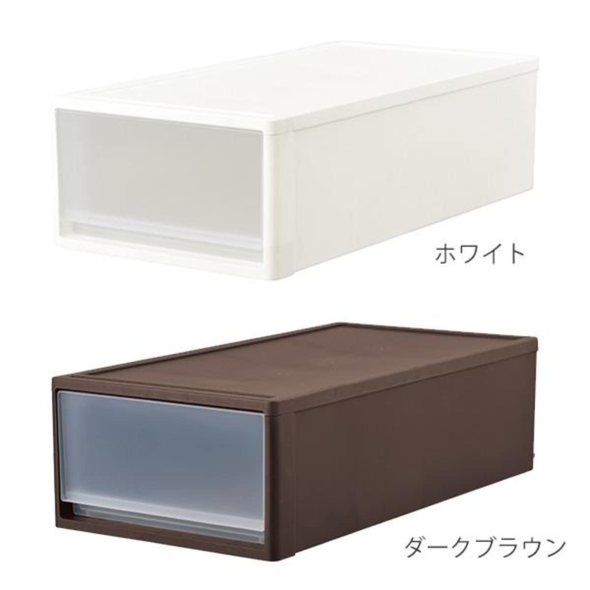 収納ケース ストラ 74-M 幅39x奥行74x高さ22cm 押入れ収納 プラスチック 引き出し 日本製 同色4個セット 収納ボックス 収納 ケース ボックス 押入れ クローゼット 衣装ケース
