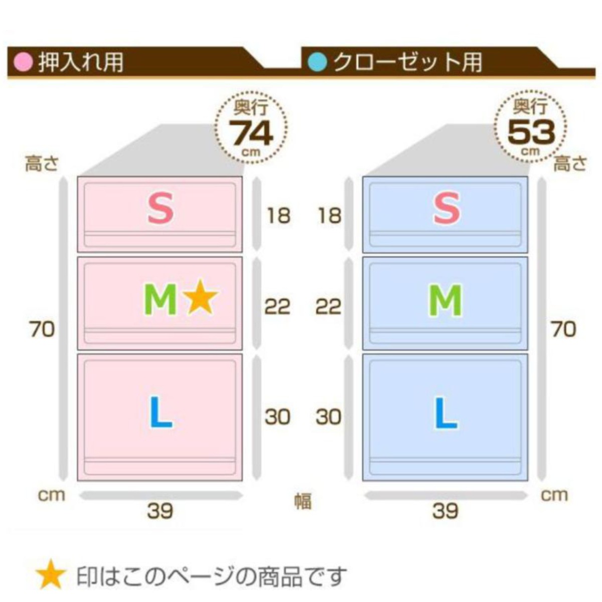 収納ケース ストラ 74-M 幅39x奥行74x高さ22cm 押入れ収納 プラスチック 引き出し 日本製 同色4個セット 収納ボックス 収納 ケース ボックス 押入れ クローゼット 衣装ケース
