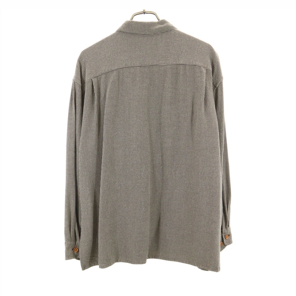 ラルフローレンカントリー 80s 90s ヴィンテージ ポロカン ハウンドトゥース柄 長袖 ボックスシルエット レーヨン シャツ レディース ラルフローレンカントリー 80s 90s ヴィンテージ ポロカン ハウンド
