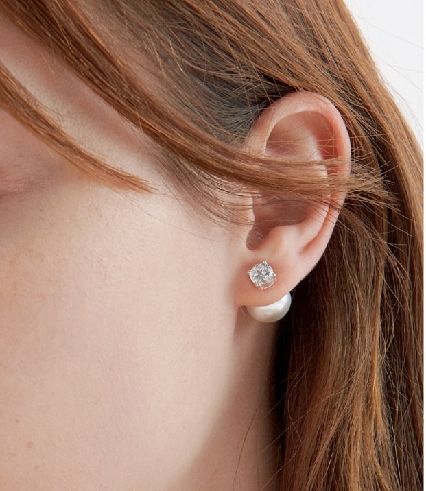 【HYERES LOR】23FW★ Ball Silver (W) Mint Ball 3WAY Earrings HYERES LOR] H Heart Dessert Ball Silver (W) Mint Ball 3WAY