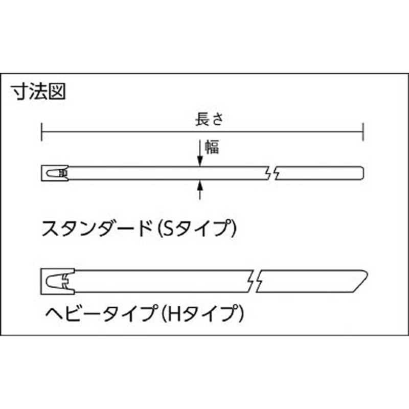 パンドウイット　MLTタイプ ステンレススチールバンド SUS304　MLT4SHLP (1袋50本)