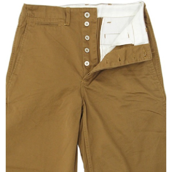 アメリカ軍 M-41 チノパンツ ／ミリタリーパンツ 30インチ／ウエスト76cm ワンウォッシュ ライトブラウン レプリカ