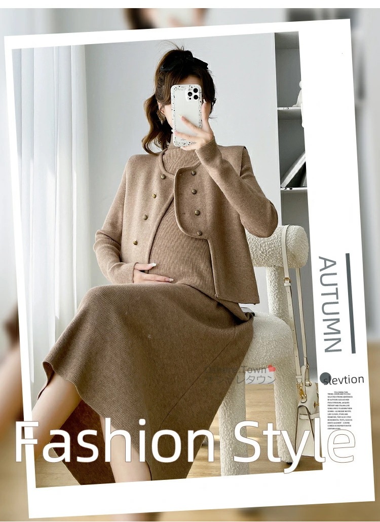 マタニティワンピース ニットワンピース カーディガン トップス 2点セット 妊娠服 ママ 女性 レディース マタニティ 着痩せ きれい 快適 お腹楽ちん 保温 暖かい おしゃれ 上品 カジュアル フォ マタニティワンピース ニットワンピース カーディガン トップス 2点セット 妊娠服 ママ 女性 レディース マタニティ 着痩せ きれい 快適 お腹楽ちん 保温 暖かい おしゃれ 上品 カジュアル フォ