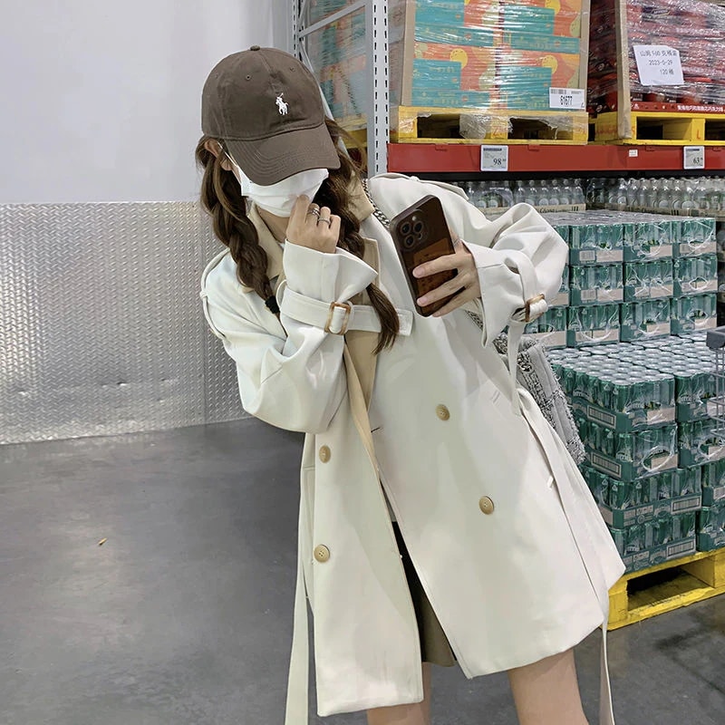 流行り 通勤スーツ ジャケット おしゃれ セミロング AWアウター2025新作 着痩せ コート ウエスト引き締め 春トレンチコート 流行り 通勤スーツ ジャケット おしゃれ セミロング AWアウター2025新作 着痩せ コート ウエスト引き締め 春トレンチコート