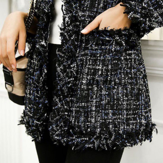【取寄：納期2週間】ツイードジャケット レディース 長袖 30代 40代 ノーカラージャケット エレガント アウター 秋服 秋ジャケット 秋コート 春コート 春ジャケット ツイードジャケット
