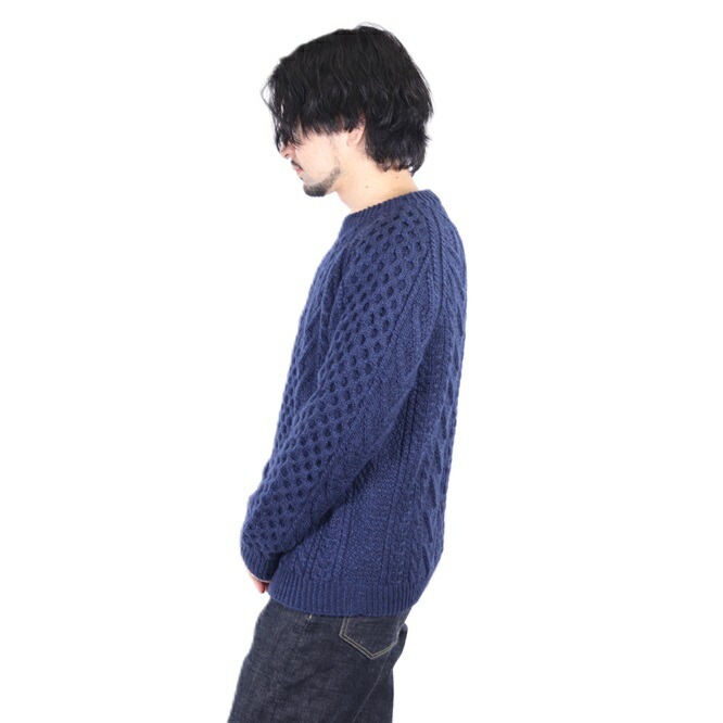 (初売りセール) アランウーレンミルズ ニット セーター aran woollen mills レディース ウール S157 スーパー メリノウール ケーブル 手編み ハンドメイド23AW アランセ