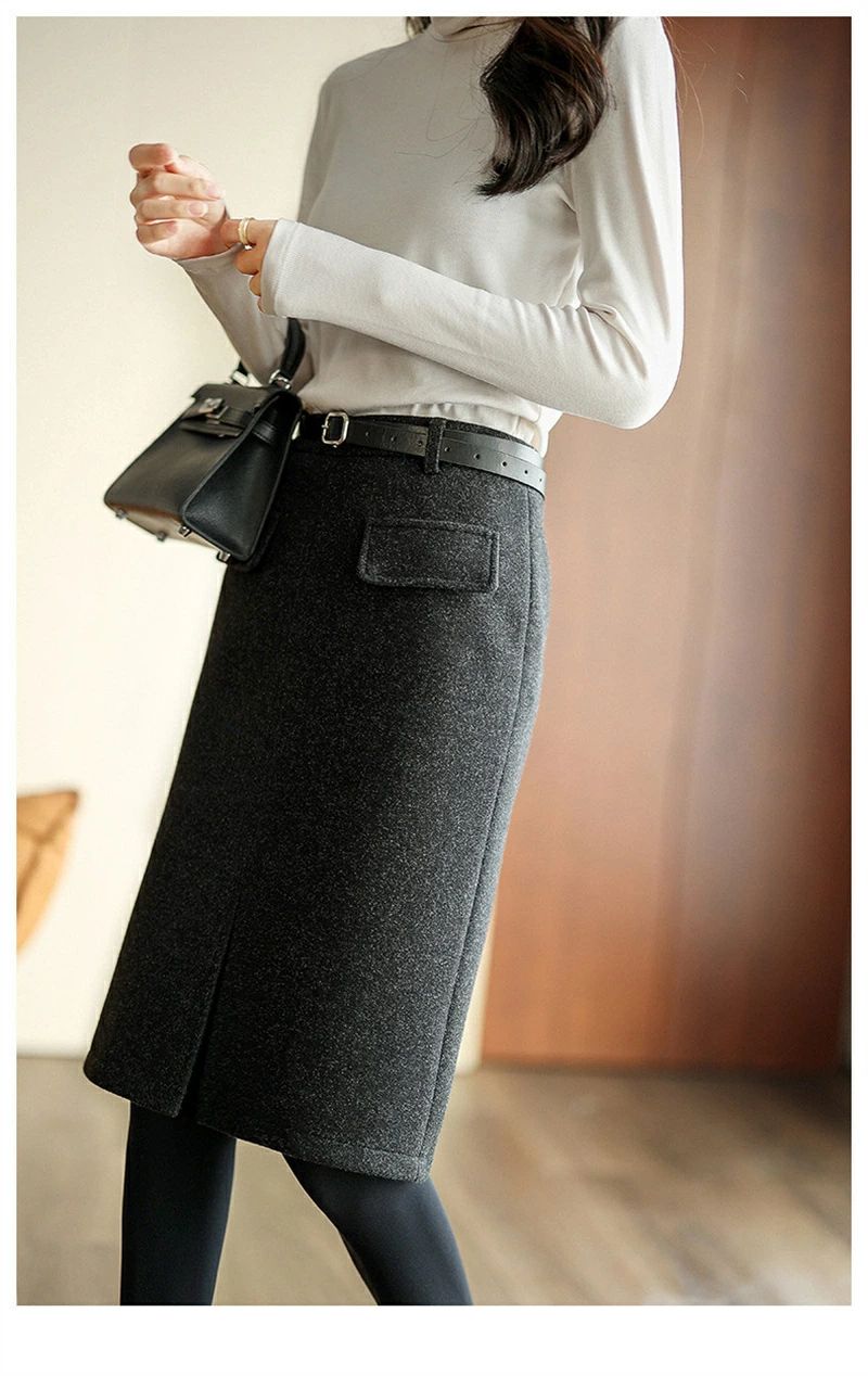 【送料無料】冬 Aライン レディース ラシャスカート ロングスカート ミモレ丈 膝丈 ボトムス タイト ハイウエスト