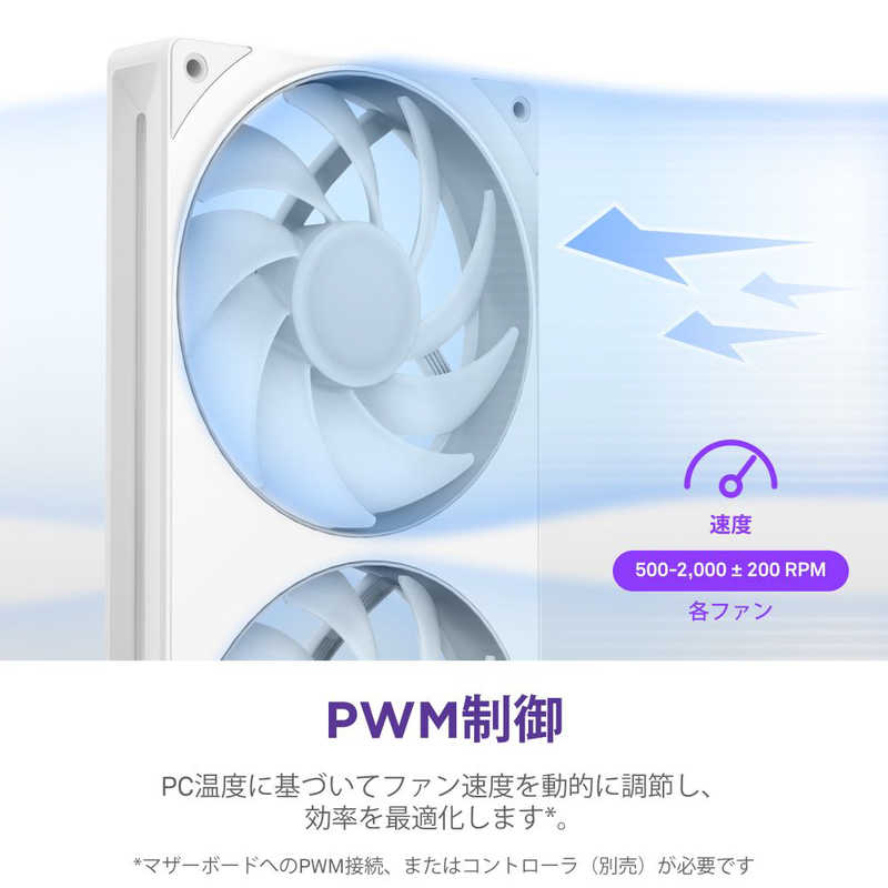 とあNZXT F420 RGB Fan White (未使用品) NZXT F420 RGB Core White