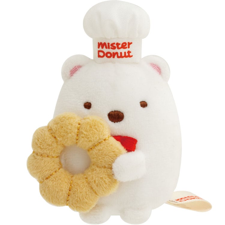 【5種セット】すみっコぐらし×ミスタードーナツ てのりぬいぐるみ ミスド コラボ しろくま ペンギン とんかつ ねこ とかげ