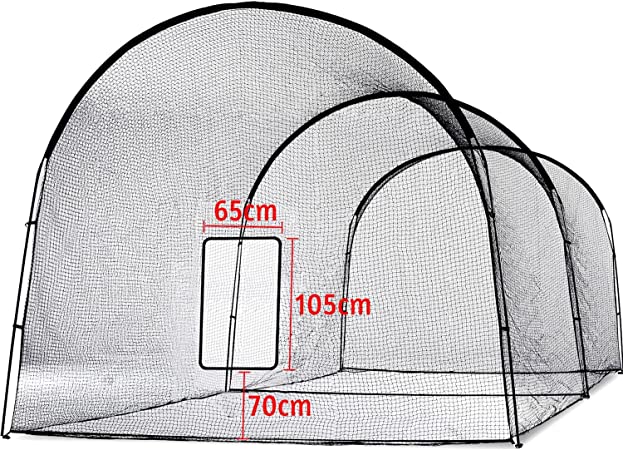 バッティングゲージ 野球ネット 防球 6.7x3.5x3m 野球ゲージ キャリーバッグ付き 屋外練習